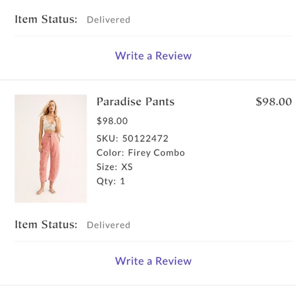 NWOT Free People Paradise Pants XS - Picture 2 of 5